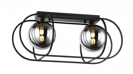 Люстра MXM-4877/2 BK+SG черный 2x40W G9 d460 h210, HAO24